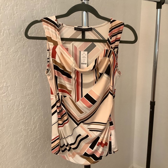NWT WHBM Sleeveless Top Ecru Size S